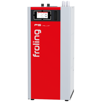 Pelletkatel P5 Pellet 25 kW vaakumtäitega / automaatse tuhaeraldusega Fröling