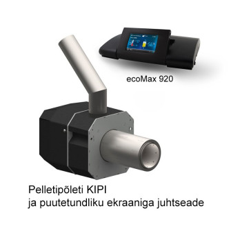 Pelletipõleti KIPI 5-20 kW ja puutetundliku ekraaniga juhtseade EcoMAX 920