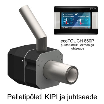 Pelletipõleti KIPI 8-36 kW ja puutetundlik juhtseade ecoTOUCH 860P