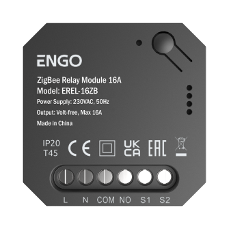 ZigBee Smart relee, 1x16A, NO-COM väljund