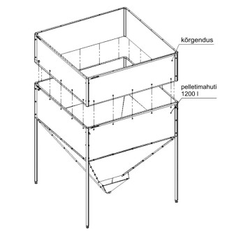 Pelletimahuti 1800 l KIPI